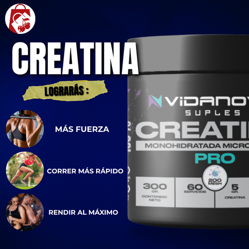 CREATINA MONOHIDRATADA 300GR / MICRONIZADA DE MÁXIMA PUREZA