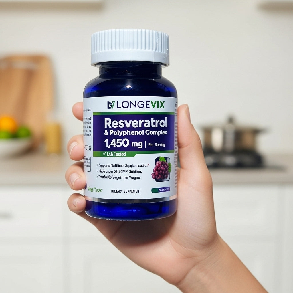 RESVERATROL LONGEV 60 CÁPSULAS DE 1450mg